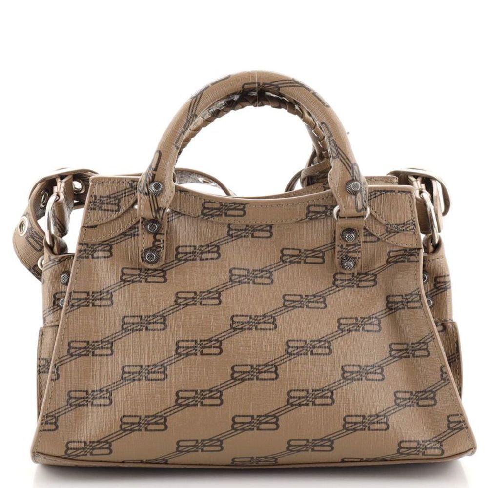 Balenciaga Neo Cagole City Bag BB Monogram Coated Canvas XS Brown - Picture 4 of 7